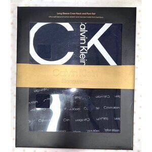 New Calvin Klein Men’s Navy XL Long Sleeve Crew Neck & Pant Sleepwear Set